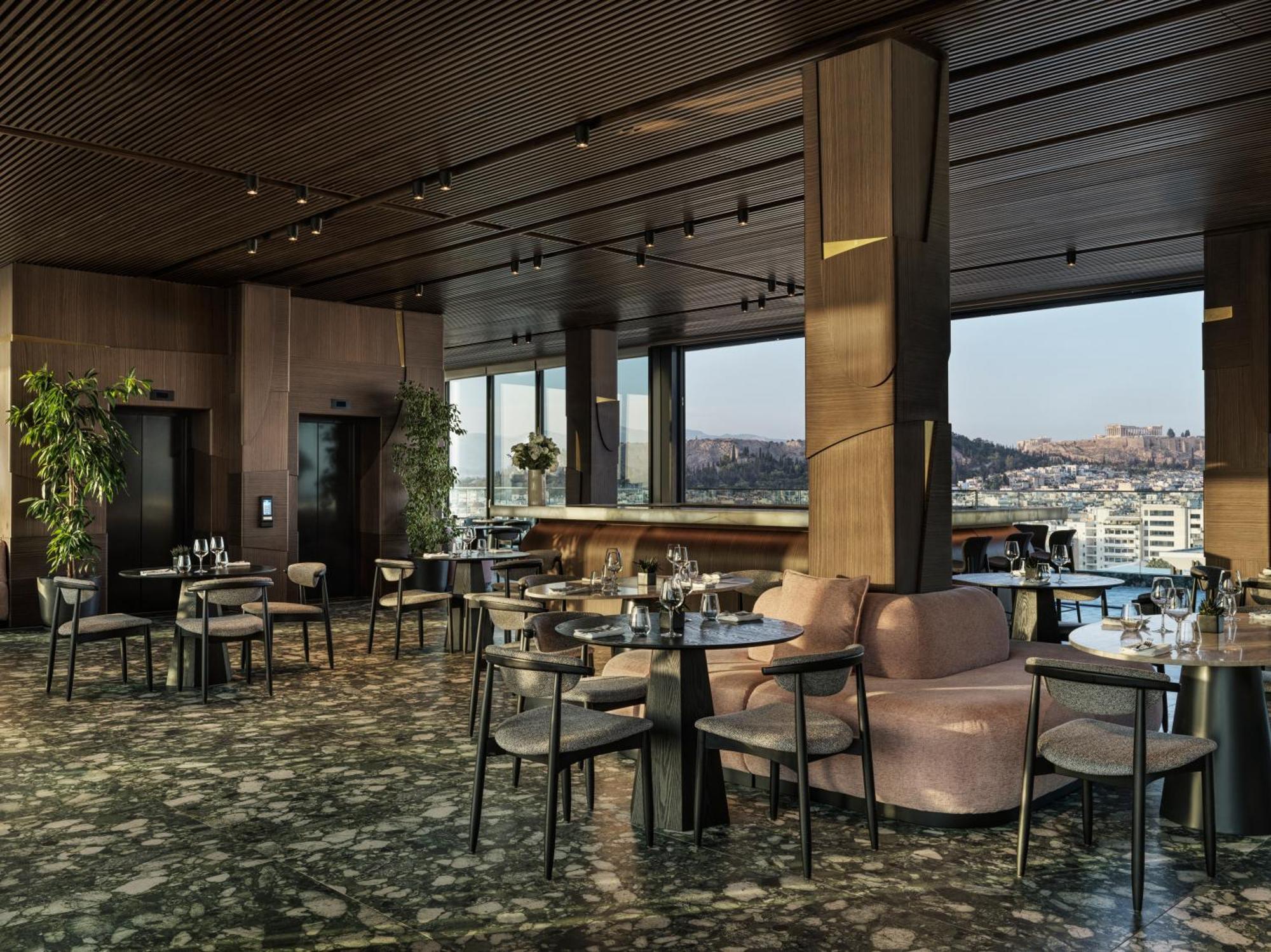 Hotel Grand Hyatt Atene Esterno foto The restaurant