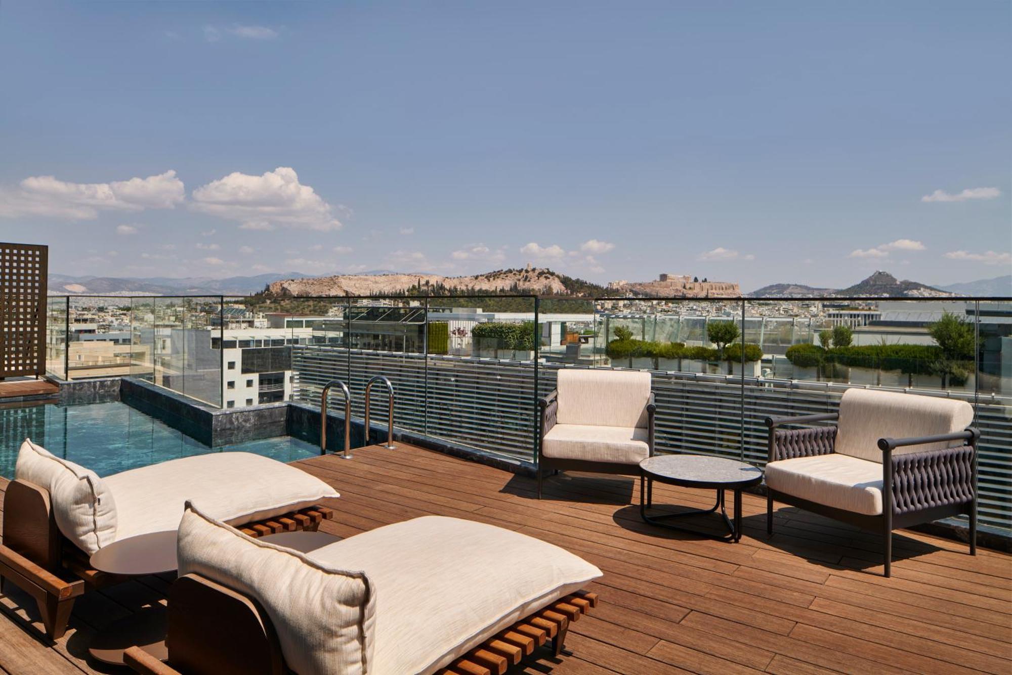 Hotel Grand Hyatt Atene Esterno foto The view from the rooftop pool