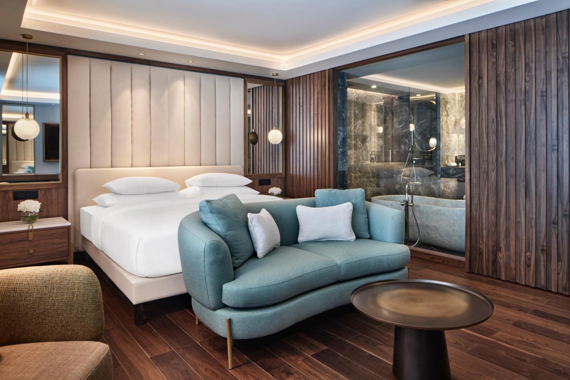 Hotel Grand Hyatt Atene Esterno foto A bedroom at the hotel