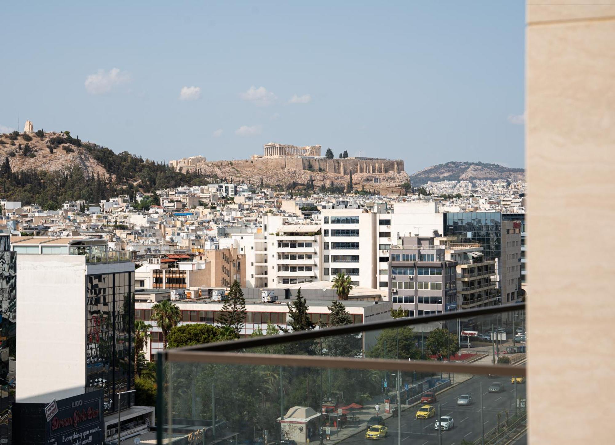 Hotel Grand Hyatt Atene Esterno foto View of the Acropolis from the hotel